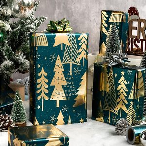 MAYPLUSS <b>Wrap</b> <b>Paper</b> <b>Roll</b> 17 Inch X 33 Feet Metallic Green Christmas Gift Wrapping Eco-Friendly Craft Use - Product Image 5