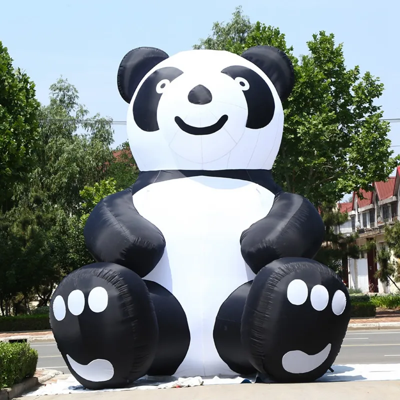 Реклама на заказ 5 м 6 м 8 м 10 м наружная надувная гигантская панда для скалолазания модель мультяшного животного для мероприятия