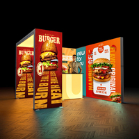 Stand d'exposition SEG avec éclairage rétroéclairé, 10x10, portable, en aluminium durable, impression personnalisée, exposition, salon professionnel, publicité