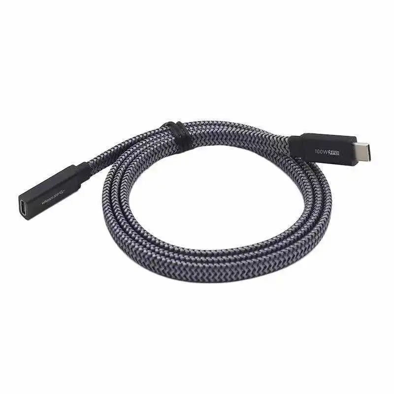 Customize 0.2M 1M 3M Nylon Braided USB 3.0 40Gbps C to C Extension Cable Ready in Stock