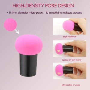 Esponjas para Maquillaje en Polvo, almohadillas De soporte De Polvo De Hongos, cabeza De seta, superficie seca y húmeda, herramienta De belleza - Product Image 4