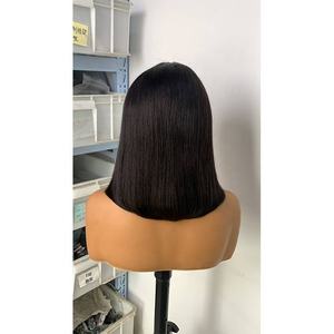 Perruques courtes à <span class=keywords><strong>frange</strong></span> sans colle 3by1, <span class=keywords><strong>cheveux</strong></span> humains, <span class=keywords><strong>coupe</strong></span> droite, femmes noires, <span class=keywords><strong>cheveux</strong></span> vietnamiens, raides, bruts, HD, <span class=keywords><strong>frange</strong></span>, 10 pouces - Product Image 5