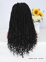 Perruque Lace Front Tressée Longue à Trois Brins en Fibre Haute Température, Densité 150%, pour Femmes Noires, Usage Quotidien - Nouveauté en Gros