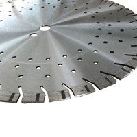 Piringan gergaji las Laser berlian 14 ", piringan pemotong batu segmen campuran untuk beton granit