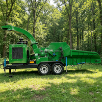 Broyeur de bois personnalisable à moteur diesel, déchiqueteur de branches d'arbres, broyeur de biomasse agricole, déchiqueteur de bois de jardin