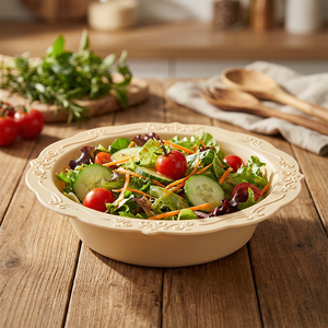 <span class=keywords><strong>Piatti</strong></span> Monouso in Plastica con Elegante Bordo in Pizzo per Catering, Eventi, Feste e <span class=keywords><strong>Servizio</strong></span> di Ristorazione - Product Image 2