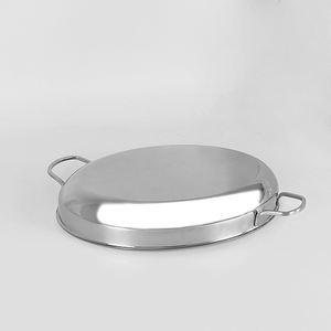 Sartén ovalada de acero inoxidable 304 para hornear pavo, con estante y tapa, para hornear - Product Image 6