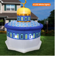 Nouvelle conception de décoration de ballon gonflable LED pour la mosquée, l'Aïd Moubarak, le Ramadan, la cathédrale, la fête, la cour