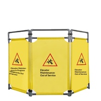 Barrière en tissu rétractable à trois volets pour l'entretien des ascenseurs, clôture d'isolation de chantier, portail de sécurité, modèle de signalisation d'avertissement
