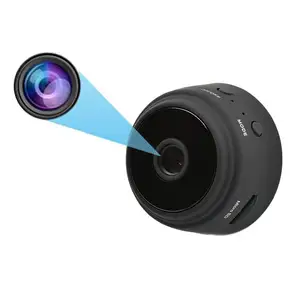 Kızılötesi gece görüş ile A9 Mini WiFi kamera: beyaz, ev izleme sistemi, sıcaklık/nem sensörü