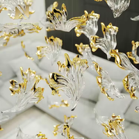 Nouveau produit décoration d'intérieur lustre hôtel villa escalier verre LED suspension
