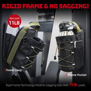 Bolsa de Gimnasio Magnética Tomic Personalizada, Bolsa de Gimnasio Magnética Unisex para Entrenamiento, Viajes y Deportes, Bolsa Bandolera Magnética Pequeña con Porta Botella de Agua - Product Image 6