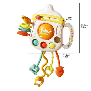 2024 New Montessori giáo dục kéo chuỗi Đồ chơi bé lắc chai hình dạng câu đố appeased đồ chơi cho 2 để 4 năm làm bằng Silicone - Product Image 6