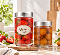 Groothandel Hoge Kwaliteit Op Maat Gemaakte Fruit Honing Sauzen Pinda Boters Noot Chili Saus Verpakkingen Glazen Voedsel Potten Met Schroefdeksels