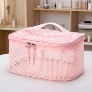 3Pcs Xem Thông Qua Rõ Ràng Túi Mỹ Phẩm Du Lịch Lớn Sinh Thái Thân Thiện Với Lưới Trang Điểm <span class=keywords><strong>Pouch</strong></span> Cho Phụ Nữ Người Đàn Ông Mùa Hè Bãi Biển Vệ Sinh Cá Nhân Trường Hợp Tùy Chỉnh - Product Image 3