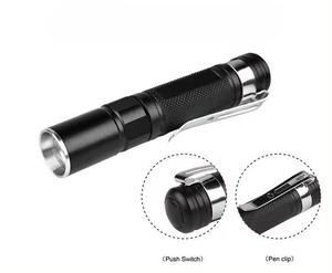 Xách tay mini LED Đèn Pin Nhôm cơ thể bút Clip EDC khẩn cấp cầm tay Torch đèn Zoom AAA khô Pin Túi ánh sáng đèn <span class=keywords><strong>flash</strong></span> - Product Image 4