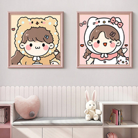 CHENISTORY Nouvelle peinture par numéros Art DIY Coloriage Peintures avec numéros Kits pour enfants Enfants 20x20 DIY Set