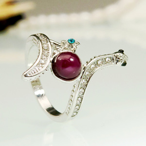 Anello con Rubino a Forma di Fiore e Serpente per Donne, Gioiello Creativo e Alla Moda - Product Image 6