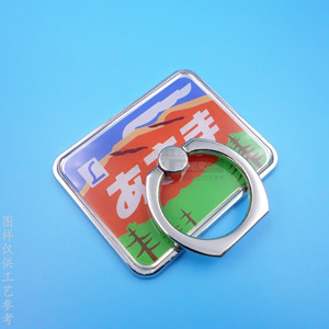 Soporte Giratorio de Escritorio de Aleación de Zinc con Anillo de Acrílico Personalizado para Agarre de Teléfono Móvil - Product Image 1