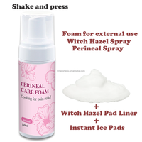 Mousse de guérison périnéale d'hamamélis 100ml pour soins post-partum soulagement de la douleur rafraîchissante et traitement des hémorroïdes essentiel après la naissance