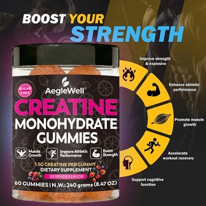 Aegelwell Gummies de créatine monohydrate testés par des tiers pour hommes et femmes, pour soutenir la construction <span class=keywords><strong>musculaire</strong></span>, la force et la récupération - Product Image 4