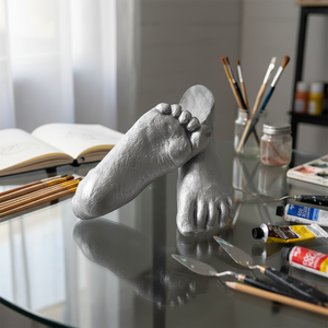 Moule pour empreintes de mains et de pieds DIY, plâtre pour bébé, empreintes en poudre, souvenir, cadeaux de bienvenue, nouveauté promotionnelle - Product Image 1