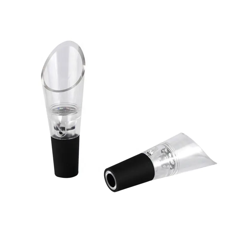 Wholesale Acrylic Mini Red Wine Liquor Bottle Aerating Pourer With Filter