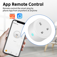 En stock Tuya 16A UK prise murale intelligente App Wifi télécommande domotique prise électrique et prise