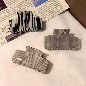 HUIXIN, venta al por mayor, accesorios para el cabello, horquillas cuadradas a rayas, pinzas para el cabello para mujeres, tira de cebra, pinzas de pinza de acetato - Product Image 2