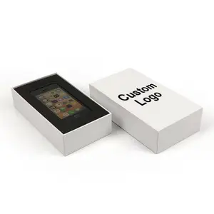 Özel tasarım dayanıklı karton beyaz cep telefonu kılıfı kağıt ambalaj kutuları cep telefonu için