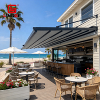Pergola rétractable moderne en aluminium et PVC, taille personnalisée, auvent imperméable pour terrasse, restaurant et fête
