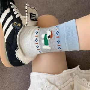 Women's Mid Calf Slouch <b>Socks</b> Animal Pattern Color Blocking Cotton Blend Casual <b>Socks</b> For Spring Autumn <b>Winter</b> - Product Image 5