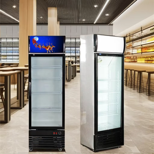 Réfrigérateur de bar vertical économe en énergie Refroidisseur à affichage de température unique avec air et ventilateur Réfrigérateur congélateur - Product Image 2
