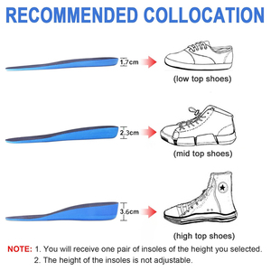 SINCE chaussures ascenseurs élastiques absorbant les chocs semelles de chaussures de sport talon ascenseurs hauteur augmenter les semelles pour hommes femmes - Product Image 3