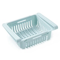 Tiroir Organisateur de Réfrigérateur Extensible, Panier de Rangement, Boîte de Rangement, Légumes Fruits, Panier de Drainage pour Réfrigérateur