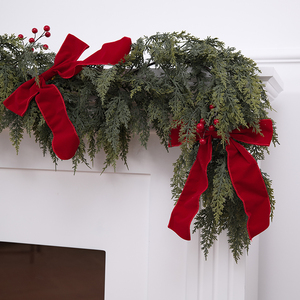 Handmade Artificial Simulation Soft Silicone Cedar Cypress <b>Leaves</b> <b>Vine</b> Christmas Home Pine Needle <b>Vine</b> Decoration - Product Image 3