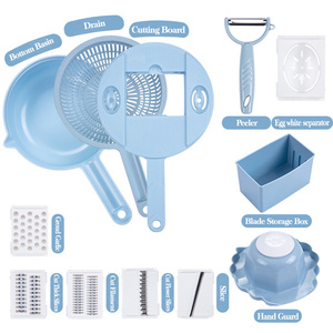 Coupe-légumes multifonctionnel manuel pour la cuisine domestique, avec panier de drainage en PP, <span class=keywords><strong>râpe</strong></span> et trancheuse à radis – Vente en gros - Product Image 4