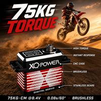 Moteurs de quadricoptère UAV, servo numérique sans balais, engrenage en acier inoxydable 75KG, boîtier en aluminium CNC, étanche, 8.4V XQ-POWER
