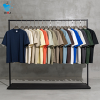 T-shirt en coton 100% de haute qualité, vintage, surdimensionné, tricoté, confortable, imprimé, à manches courtes pour hommes et femmes