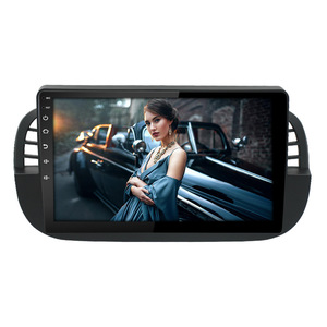 9 "<span class=keywords><strong>Android</strong></span> 14 Auto Carplay <span class=keywords><strong>Radio</strong></span> de coche reproductor de vídeo Multimedia estéreo incorporado para Fiat 500 2007 - 2015 4G LET GPS Wifi DSP QLED