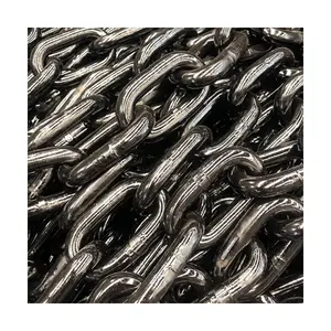 Black Painted Studless Marine Anchor Chain For Ship