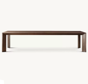 Tavolo da Pranzo Rettangolare RH OEM di Lusso in Rovere di Alta Qualità con Gambe in Legno Massello, Design Moderno per Arredamento Casa e Appartamento, Nessun <span class=keywords><strong>Montaggio</strong></span> Richiesto - Product Image 3