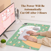 Tapis de bureau chauffant électrique personnalisé grand format avec arrêt automatique, chauffe-mains et tapis de souris chauffant pour l'hiver, le bureau et les études
