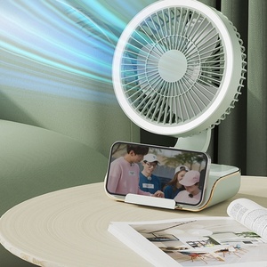 Ventilateur-climatiseur portable rechargeable USB 4000 mAh double usage mural pour la maison et l'extérieur - Ventilateur-climatiseur de bureau numérique - Product Image 5