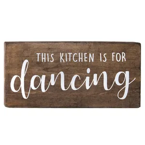 This Kitchen is for Dancing Rustic Wooden Sign Beautiful Farmhouse Kitchen Wall Decor 6 x 12 inch Hanging Wood Plaque