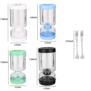 Dual Layer <b>Pickle</b> Keeper <b>Jar</b> With Strainer Leakproof <b>Pickle</b> Olive Food Storage Container With Drain Basket For Kitchen - Product Image 6