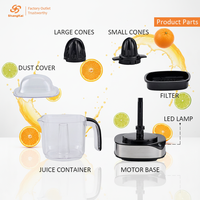 Elektrische handmixer met roestvrijstalen behuizing, krachtige volledig koperen motor, sinaasappel- en citruspers