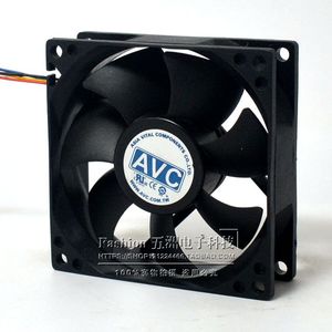 Ventilateur AVC 80x80x25mm DS08025T12HP028 à roulement à billes DC 12V 0.30A pour refroidissement du processeur - Product Image 2