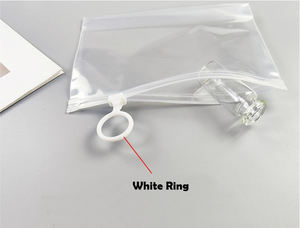 Sachet refermable transparent personnalisé avec logo, pour cosmétiques, avec fermeture éclair et soufflet de fond - Product Image 5