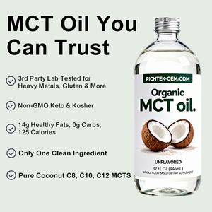 Huile de noix de coco MCT biologique C8 pure de qualité alimentaire, <span class=keywords><strong>prix</strong></span> usine, marque privée OEM, pour café, smoothies et cuisson - Product Image 3